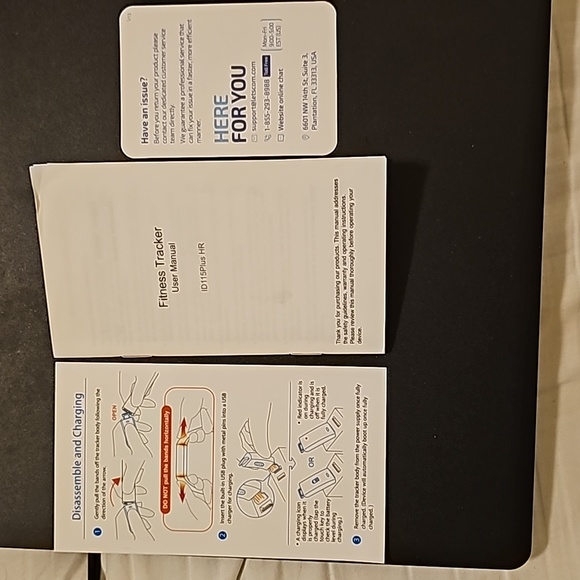 Letscom fitness tracker. New in box never been used. Charges in USB port. - Picture 2 of 3